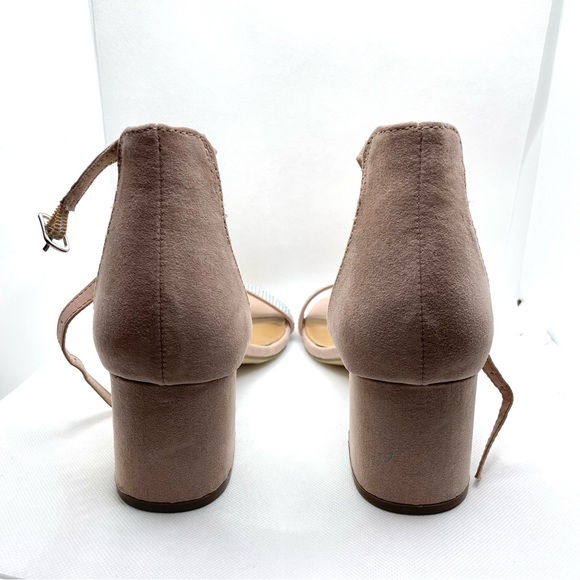 Candie’s Faux Suede Light Pink Mini Heel. W/ Iridescent Rhinestones Sz 10. - Picture 4 of 7
